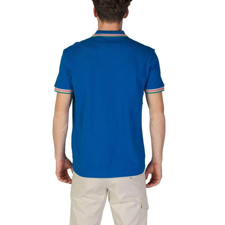 Hugo Boss Blue Cotton Polo Shirt - Hilstor