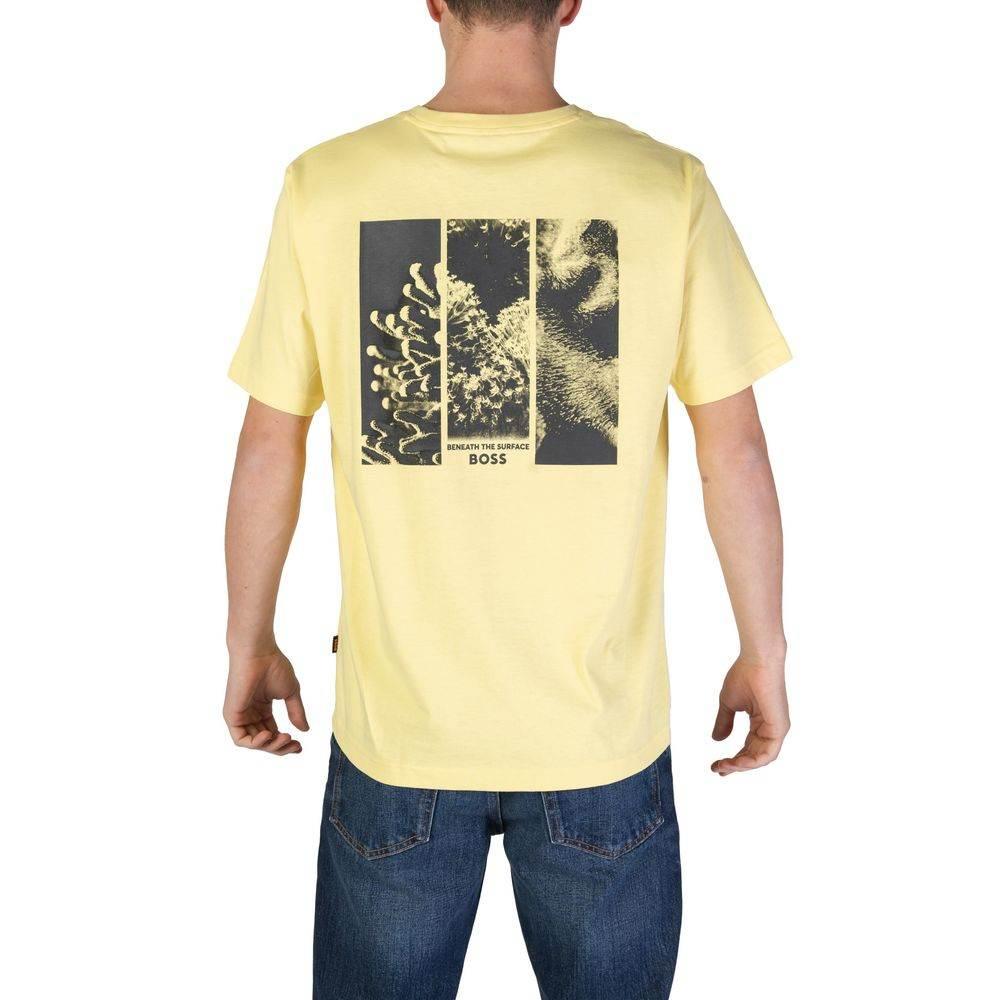 Hugo Boss Yellow Cotton T-Shirt - Hilstor
