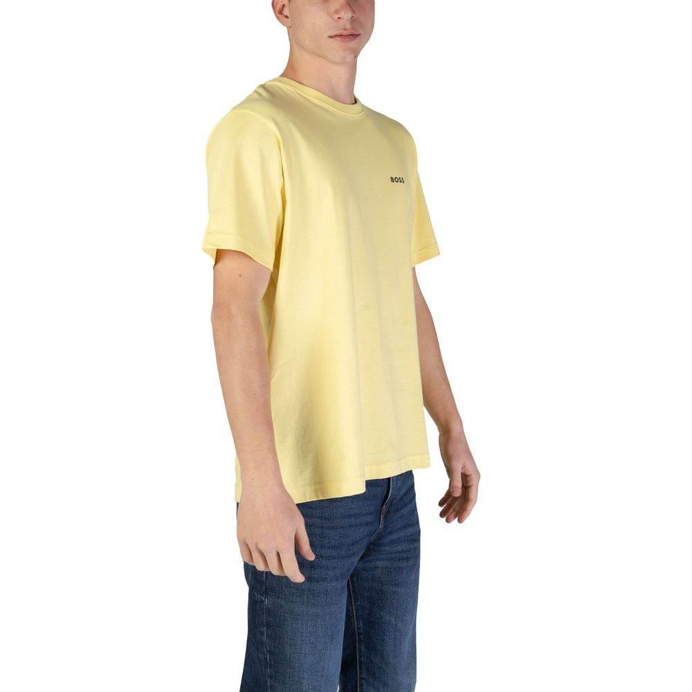 Hugo Boss Yellow Cotton T-Shirt - Hilstor