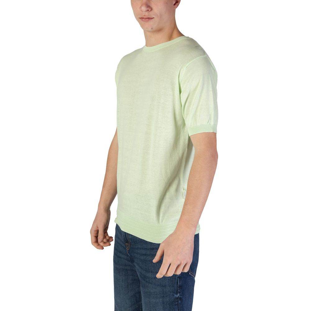 Hamaki-Ho Green Cotton T-Shirt - Hilstor