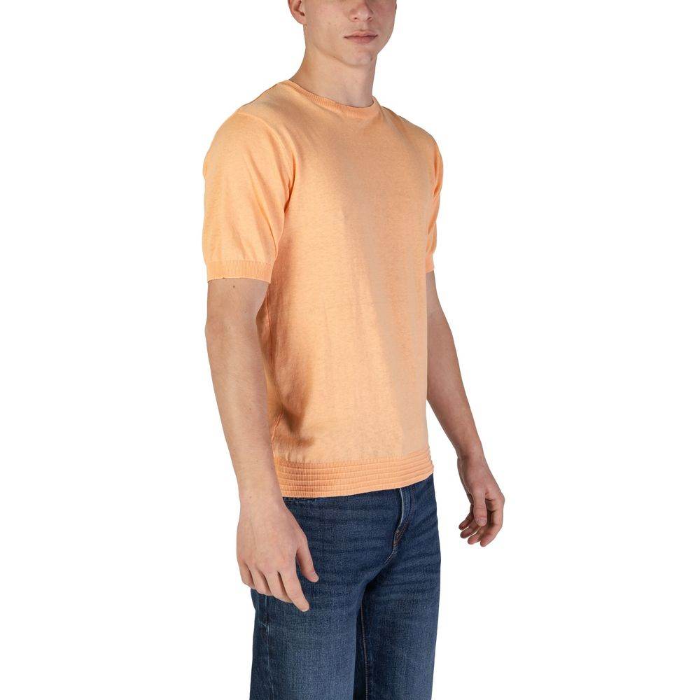 Hamaki-Ho Orange Cotton T-Shirt - Hilstor