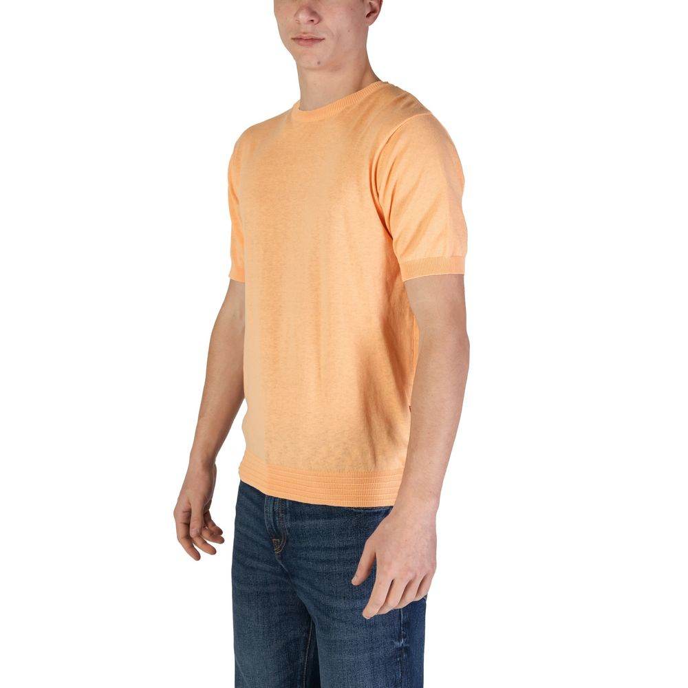 Hamaki-Ho Orange Cotton T-Shirt - Hilstor
