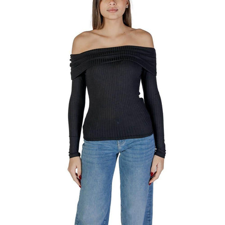 Jacqueline De Yong Black Viscose Tops & T-Shirt - Hilstor