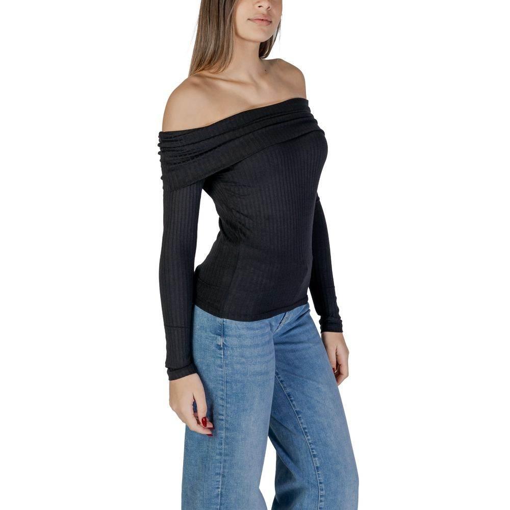 Jacqueline De Yong Black Viscose Tops & T-Shirt - Hilstor