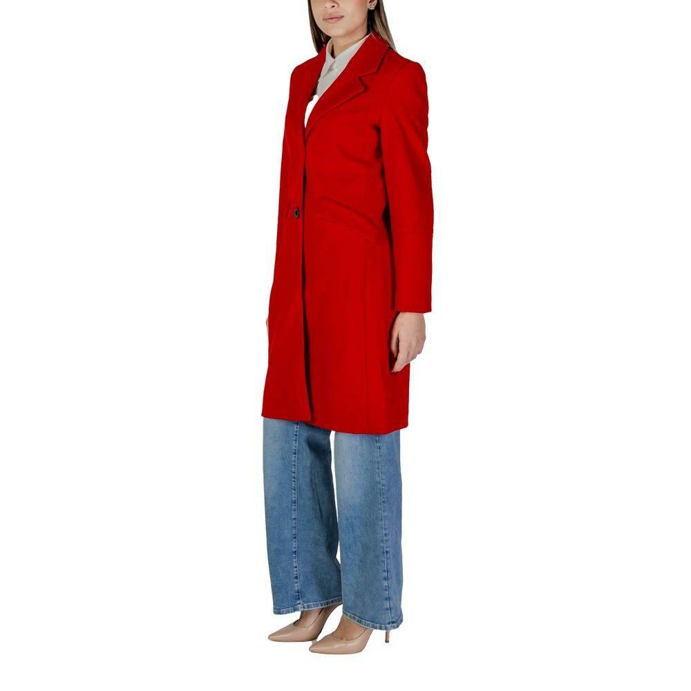 Vero Moda Red Polyester Jackets & Coat - Hilstor