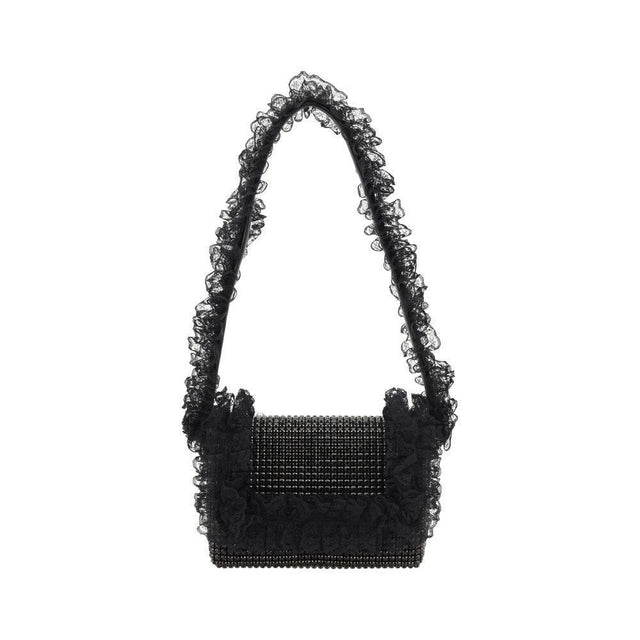 Self-Portrait Crystal Lace Shoulder Bag - Hilstor