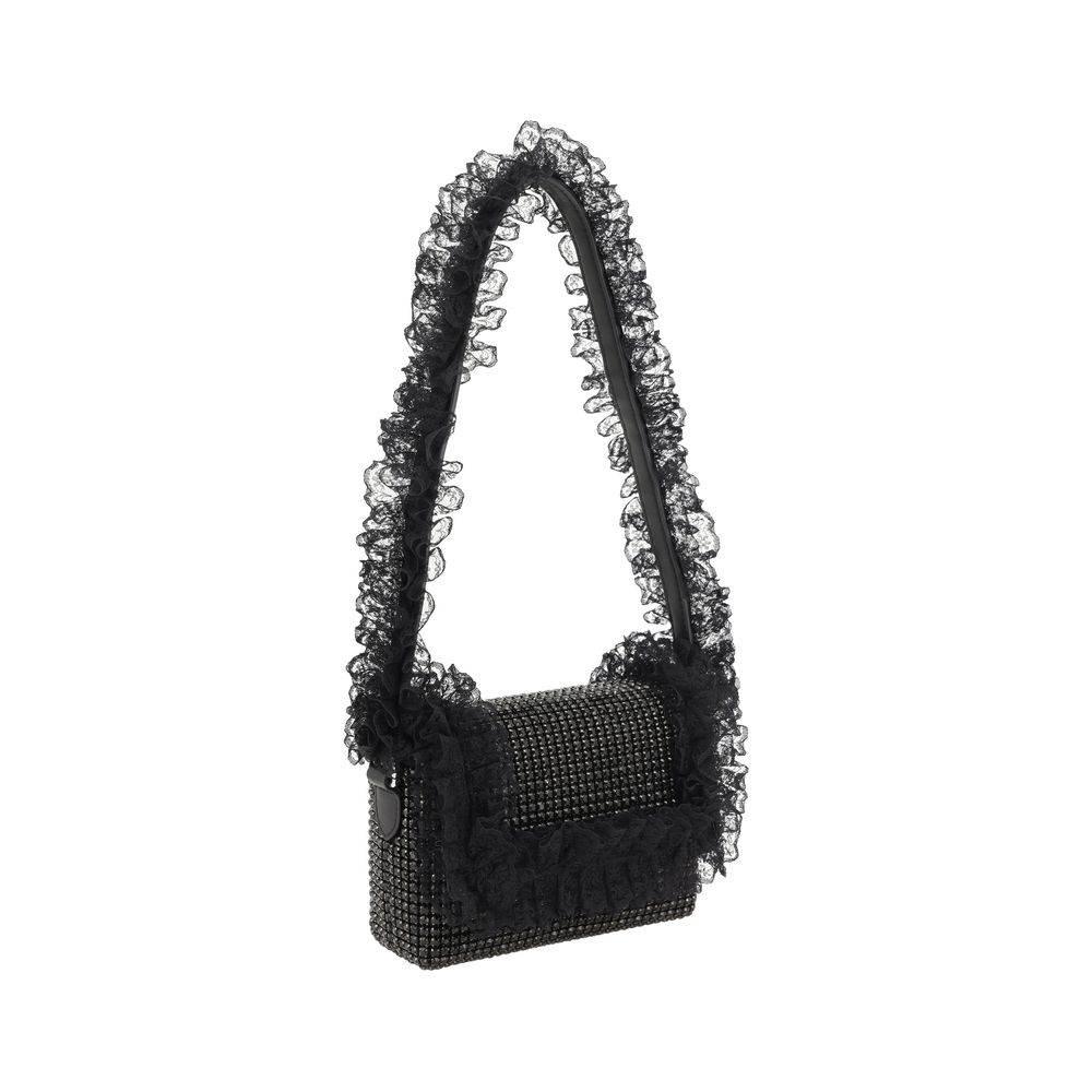 Self-Portrait Crystal Lace Shoulder Bag - Hilstor