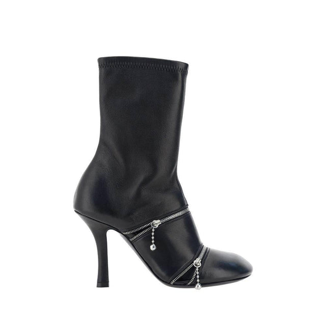 Burberry Peep Heeled Ankle Boots - Hilstor