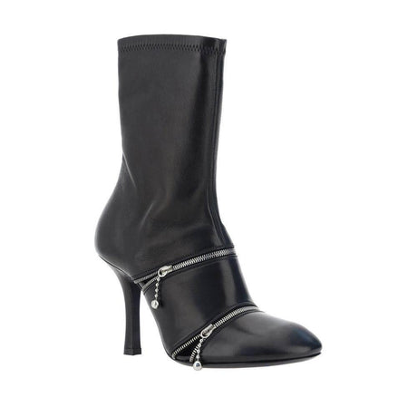 Burberry Peep Heeled Ankle Boots - Hilstor