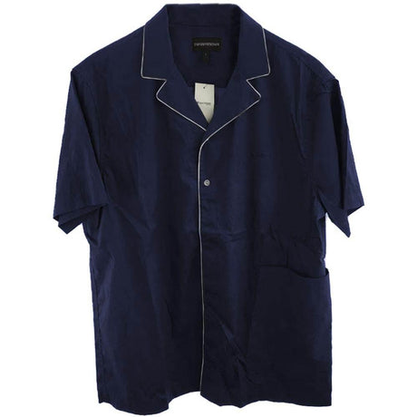 Emporio Armani Blue Cotton Shirt - Hilstor