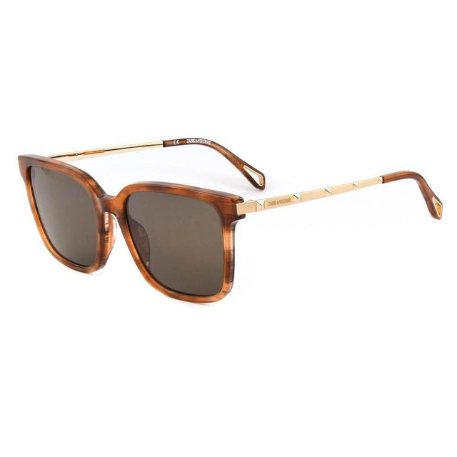 Zadig & Voltaire Brown Acetate Sunglasses - Hilstor