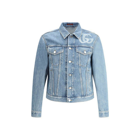 Gucci Double G Denim Jacket - Hilstor