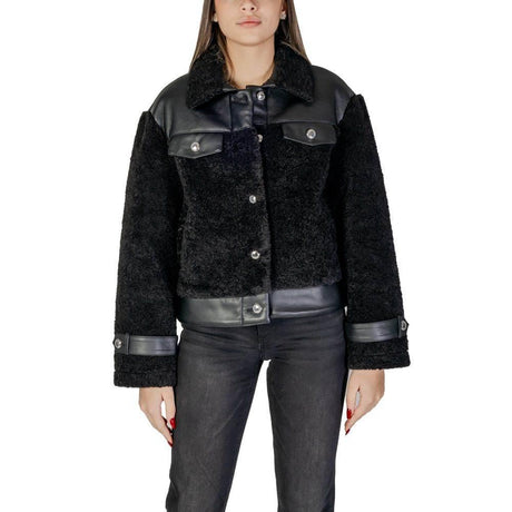 Morgan De Toi Black Polyester Jackets & Coat - Hilstor