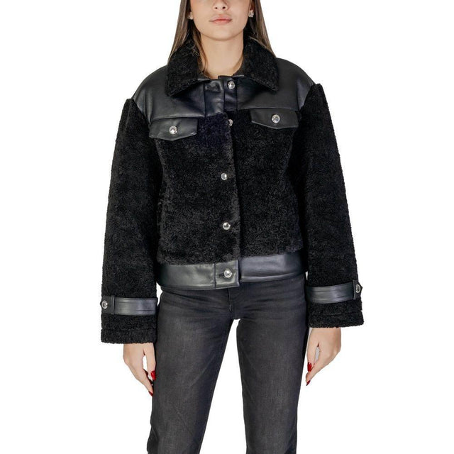 Morgan De Toi Black Polyester Jackets & Coat - Hilstor
