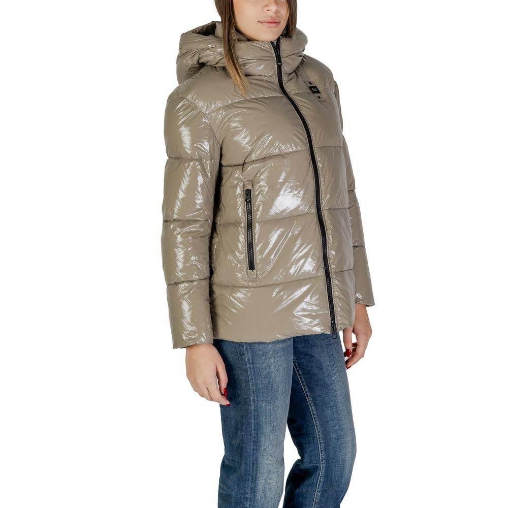 Blauer Beige Polyamide Jackets & Coat - Hilstor