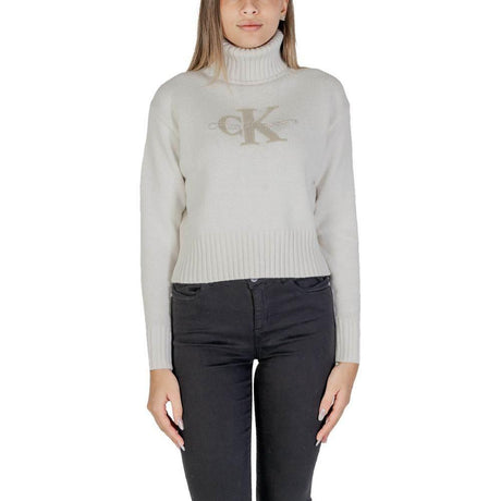 Calvin Klein Jeans Cream Cotton Sweater - Hilstor