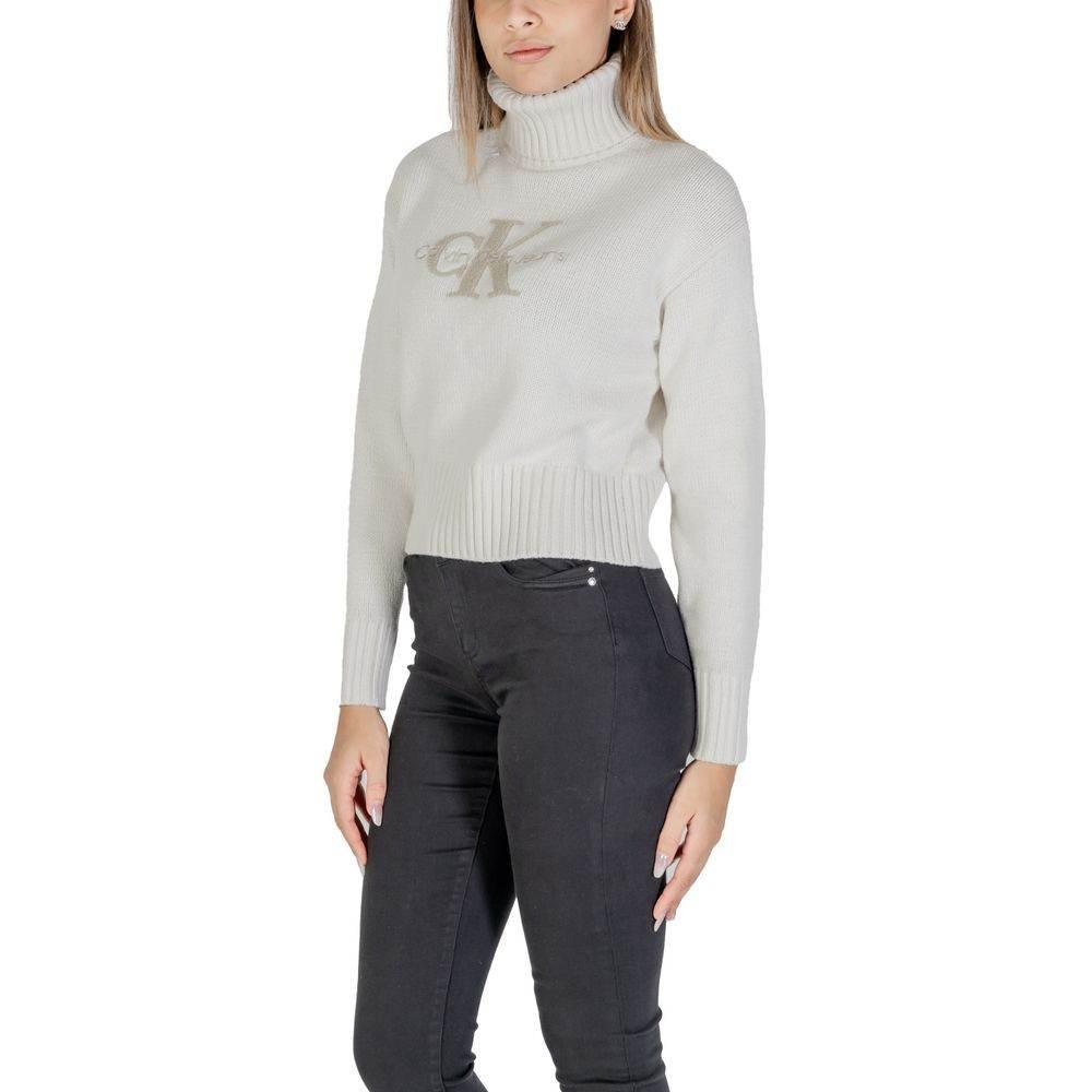 Calvin Klein Jeans Cream Cotton Sweater - Hilstor