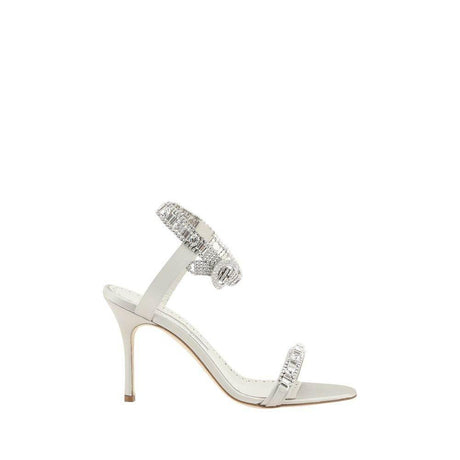 Manolo Blahnik Asasan Satin Sandals - Hilstor