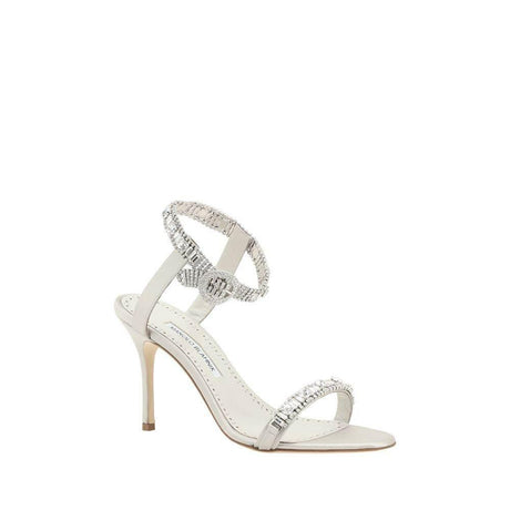 Manolo Blahnik Asasan Satin Sandals - Hilstor