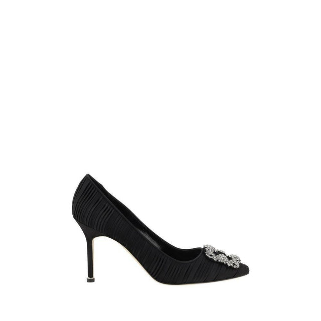 Manolo Blahnik Satin Hangisi Pumps - Hilstor