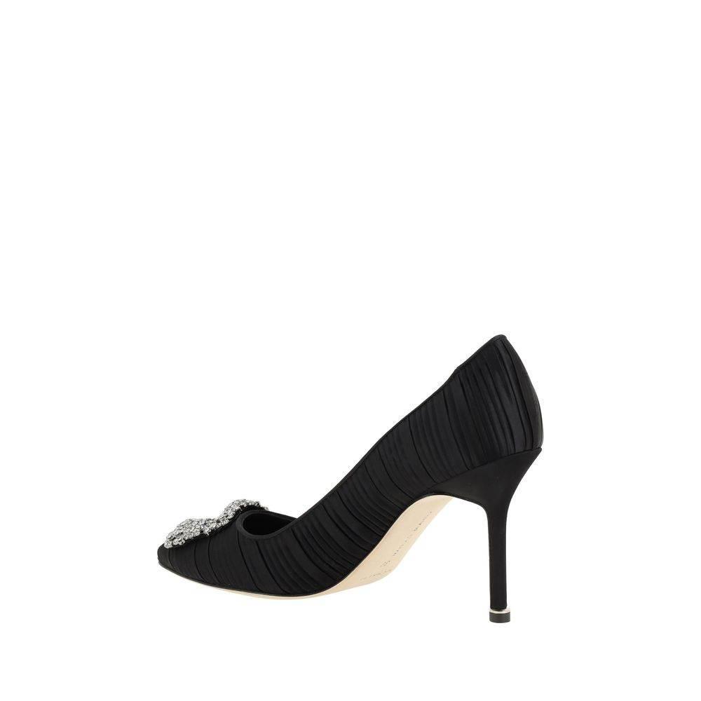 Manolo Blahnik Satin Hangisi Pumps - Hilstor