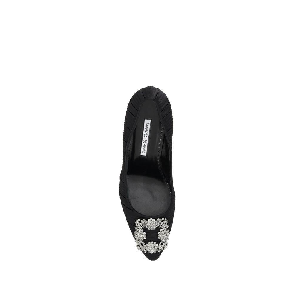 Manolo Blahnik Satin Hangisi Pumps - Hilstor