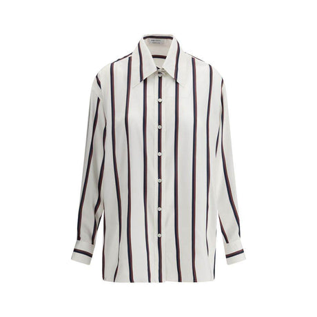 Alexander McQueen Silk Striped Shirt - Hilstor