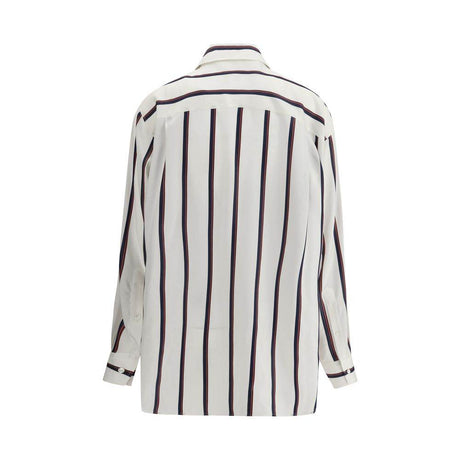 Alexander McQueen Silk Striped Shirt - Hilstor