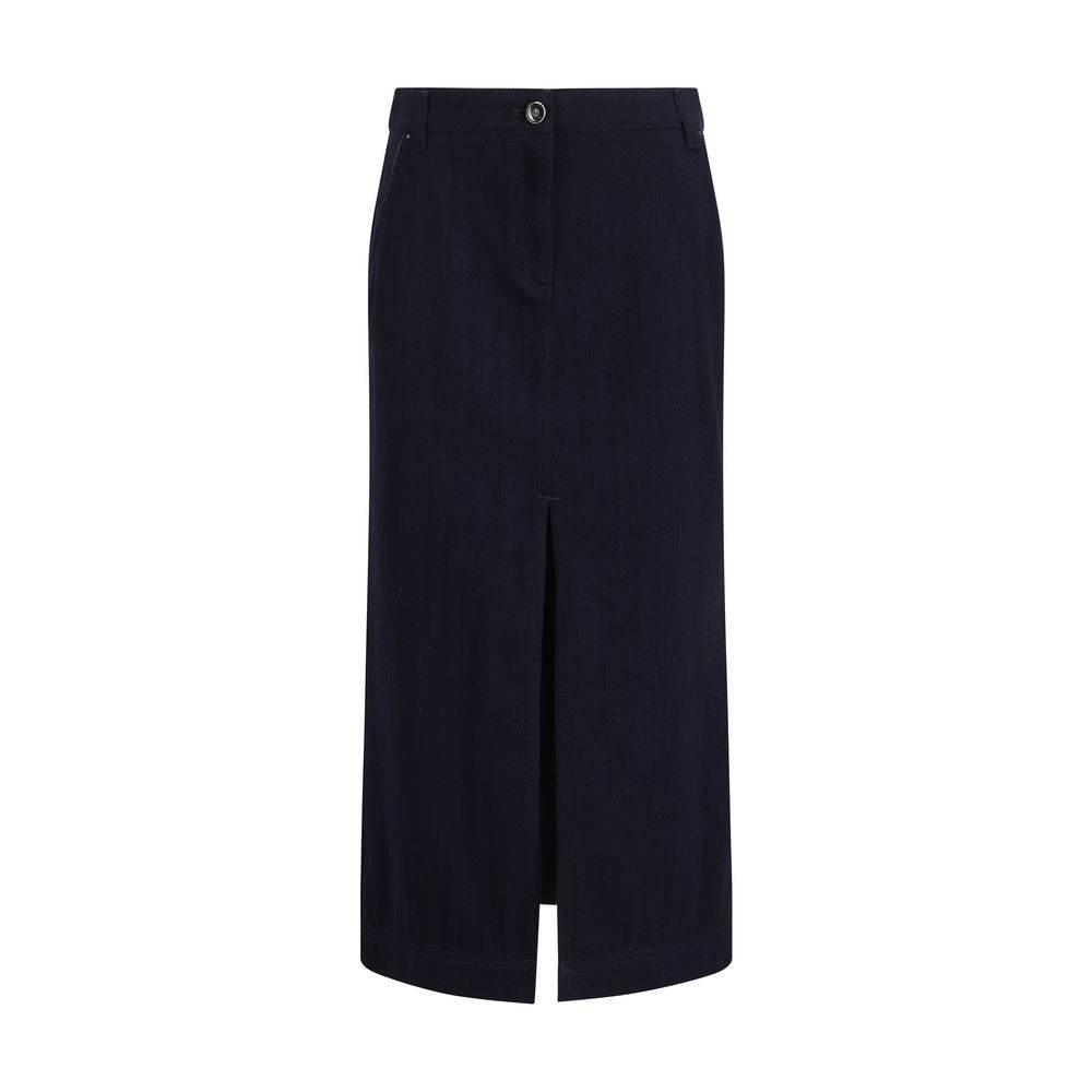 Giorgio Armani Blue Cotton Skirt - Hilstor