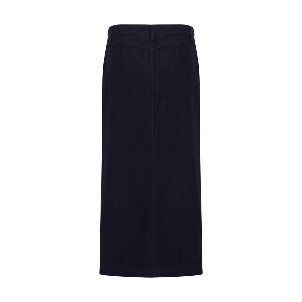 Giorgio Armani Blue Cotton Skirt - Hilstor