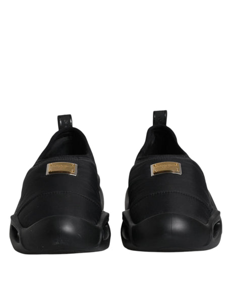 Dolce & Gabbana Black Slip On Wave Low Top Men Sneakers Shoes - Hilstor