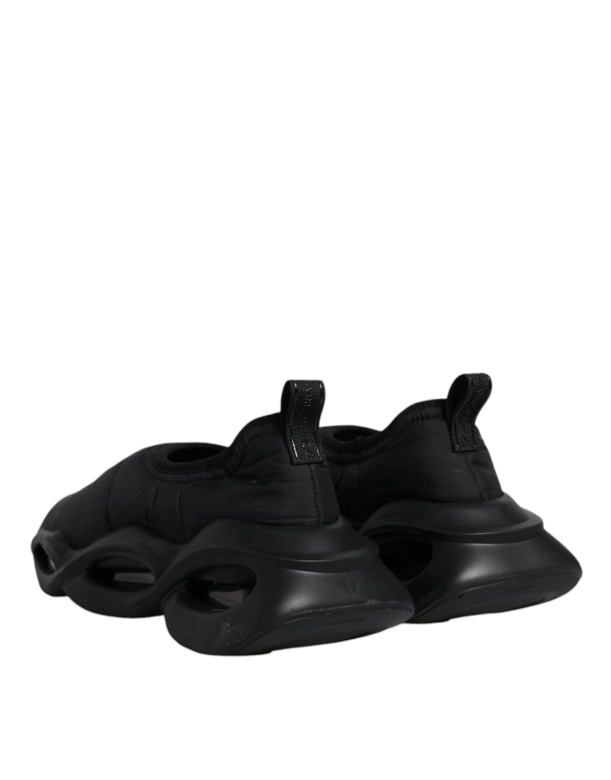 Dolce & Gabbana Black Slip On Wave Low Top Men Sneakers Shoes - Hilstor