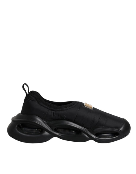 Dolce & Gabbana Black Slip On Wave Low Top Men Sneakers Shoes - Hilstor