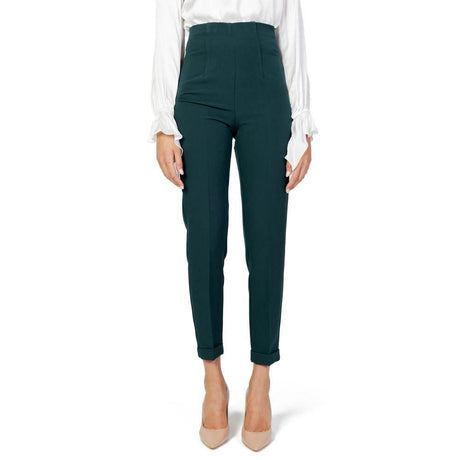 Sandro Ferrone Green Polyester Pant - Hilstor