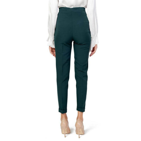 Sandro Ferrone Green Polyester Pant - Hilstor