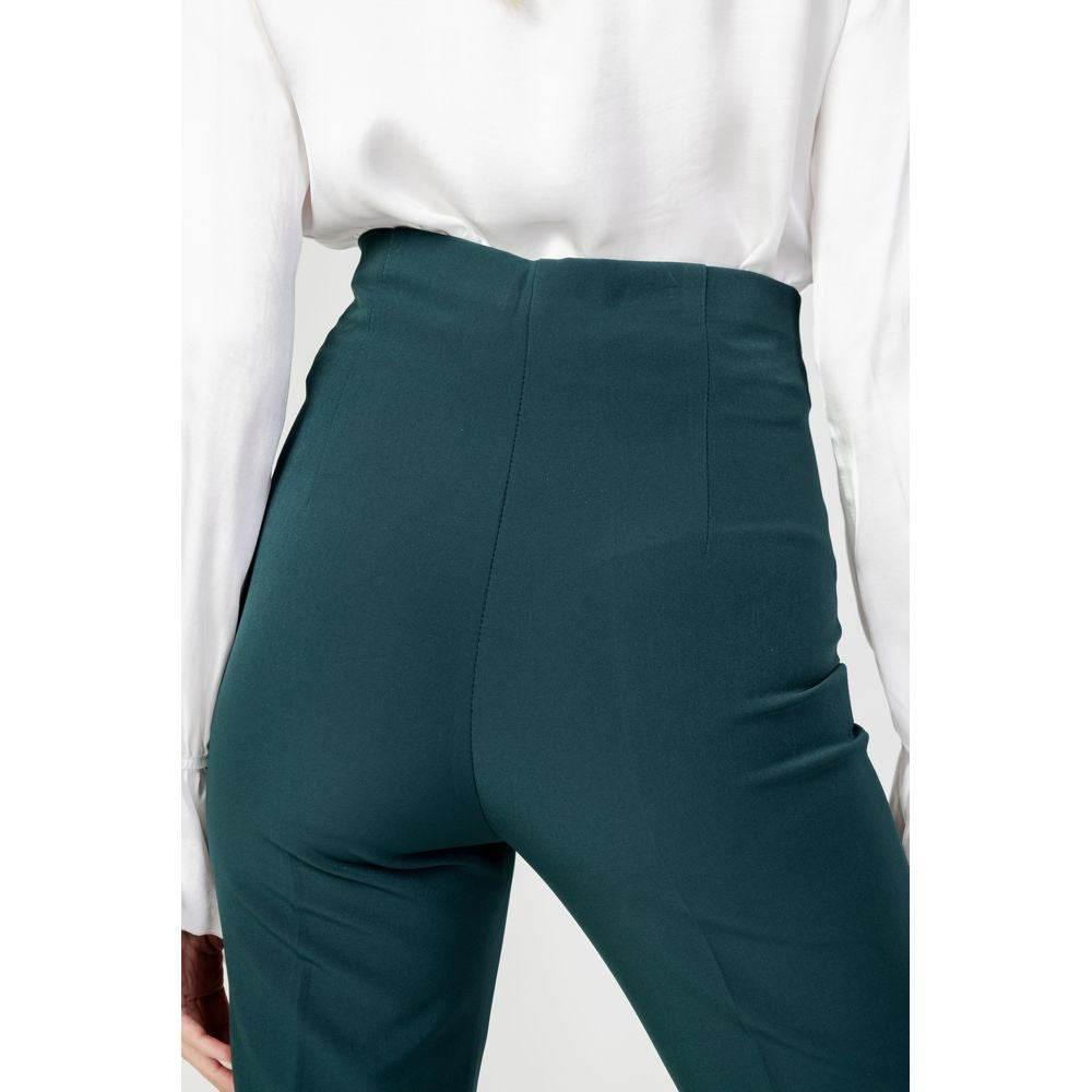 Sandro Ferrone Green Polyester Pant - Hilstor