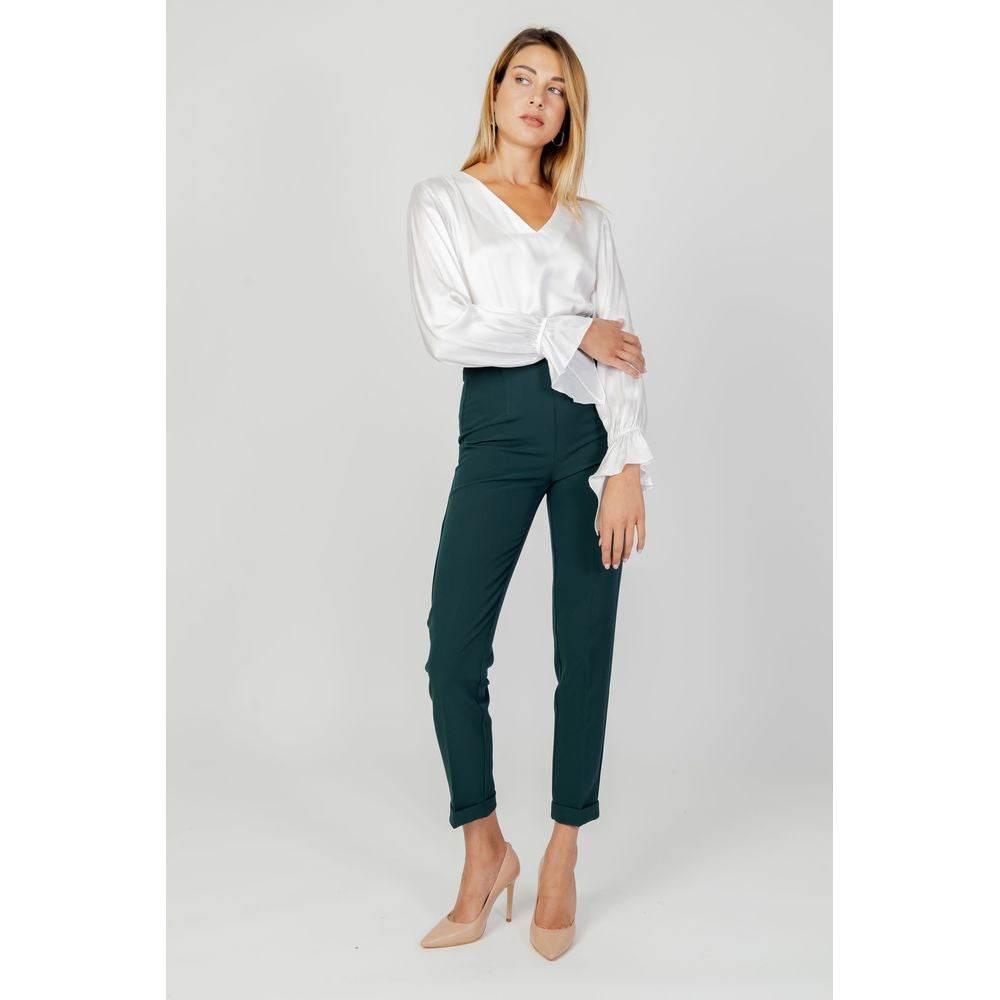 Sandro Ferrone Green Polyester Pant - Hilstor