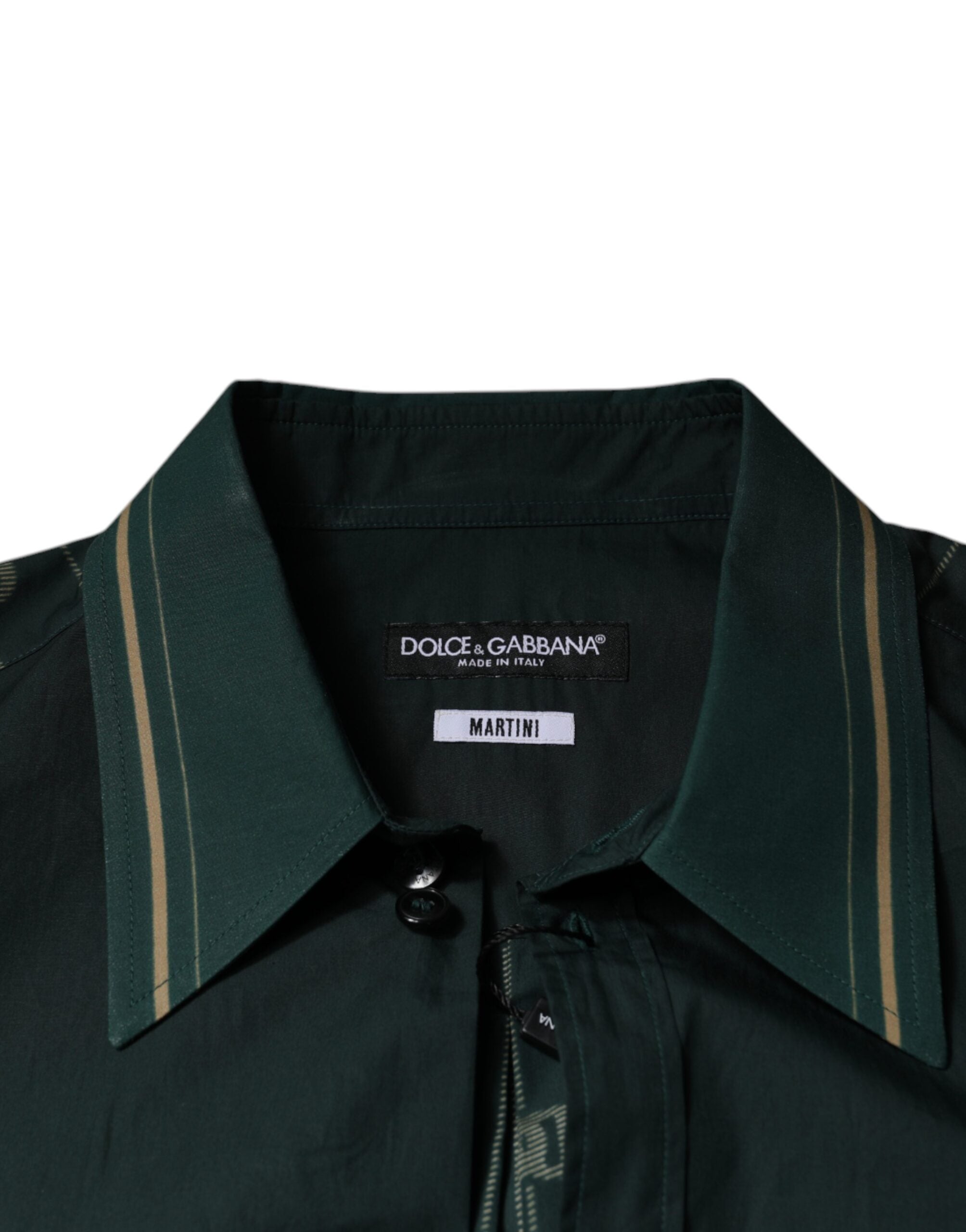 Dolce &amp; Gabbana grønt logo langærmet MARTINI Casual skjorte