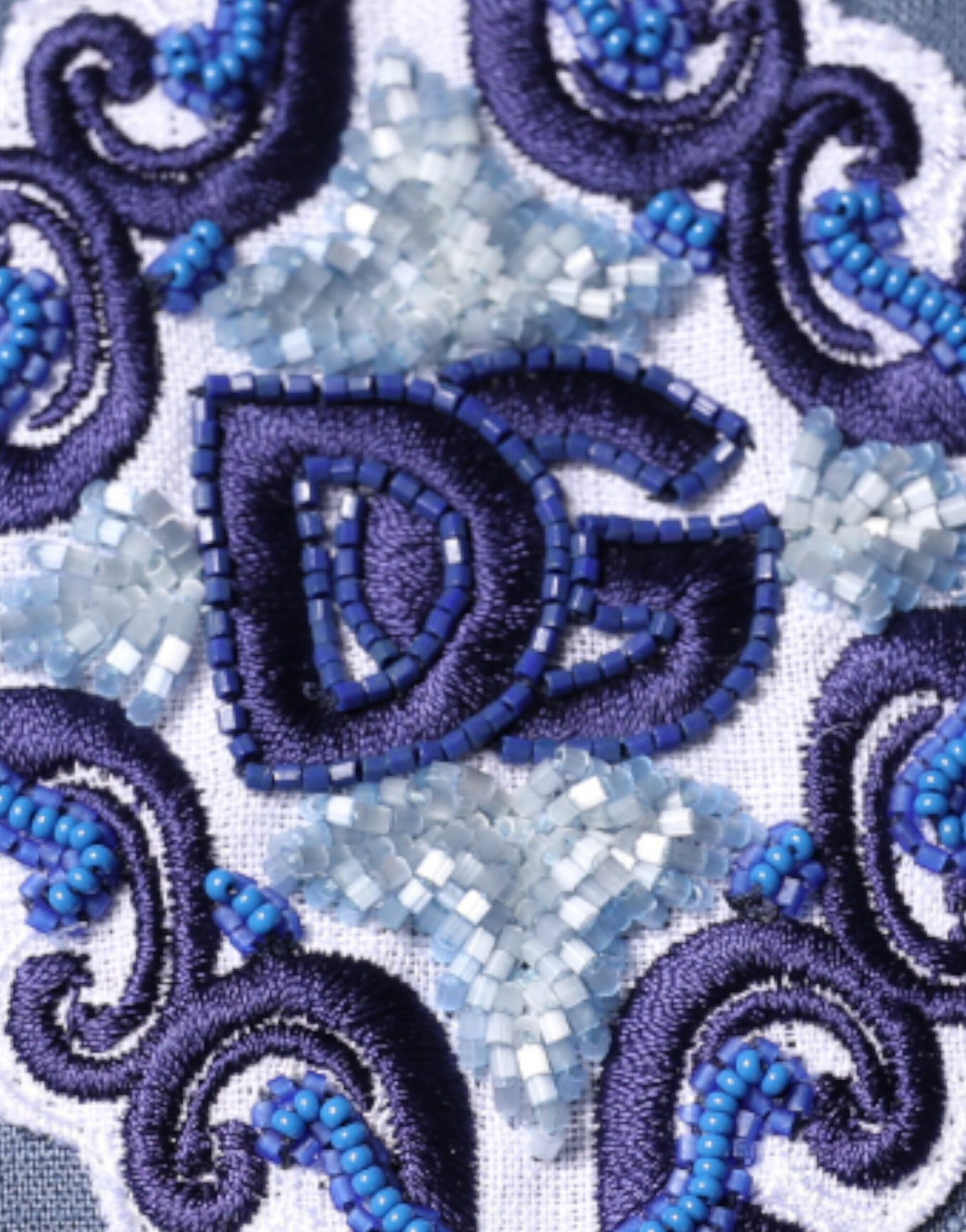 Dolce &amp; Gabbana Blå Logotyp Långärmad Skjorta med Knappar