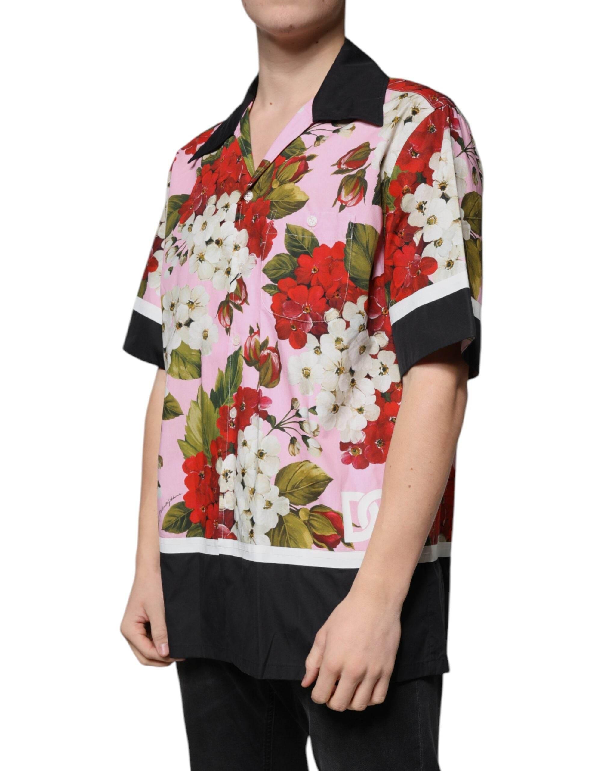 Dolce & Gabbana Multicolor Floral Button Down Casual Shirt - Hilstor