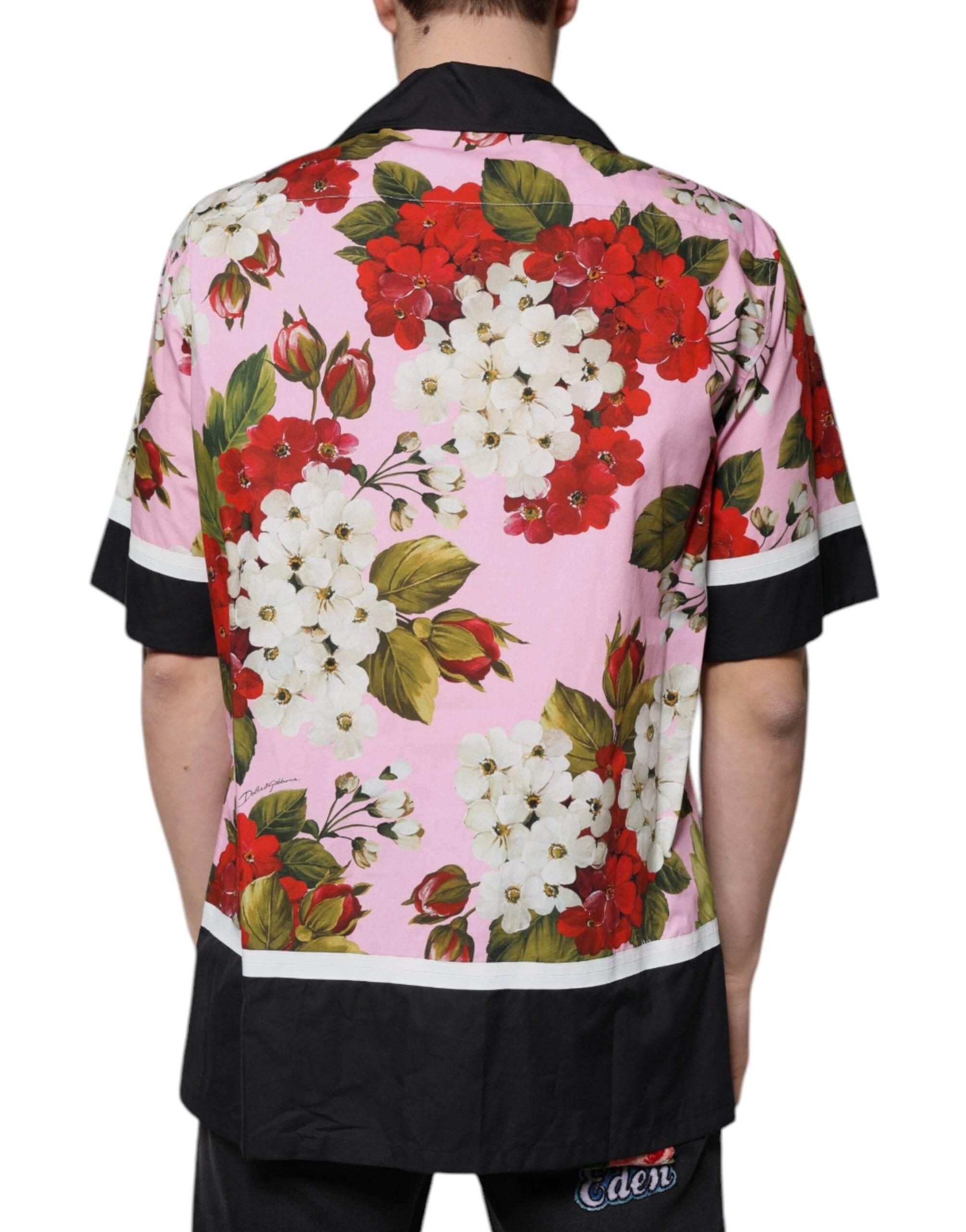 Dolce & Gabbana Multicolor Floral Button Down Casual Shirt - Hilstor