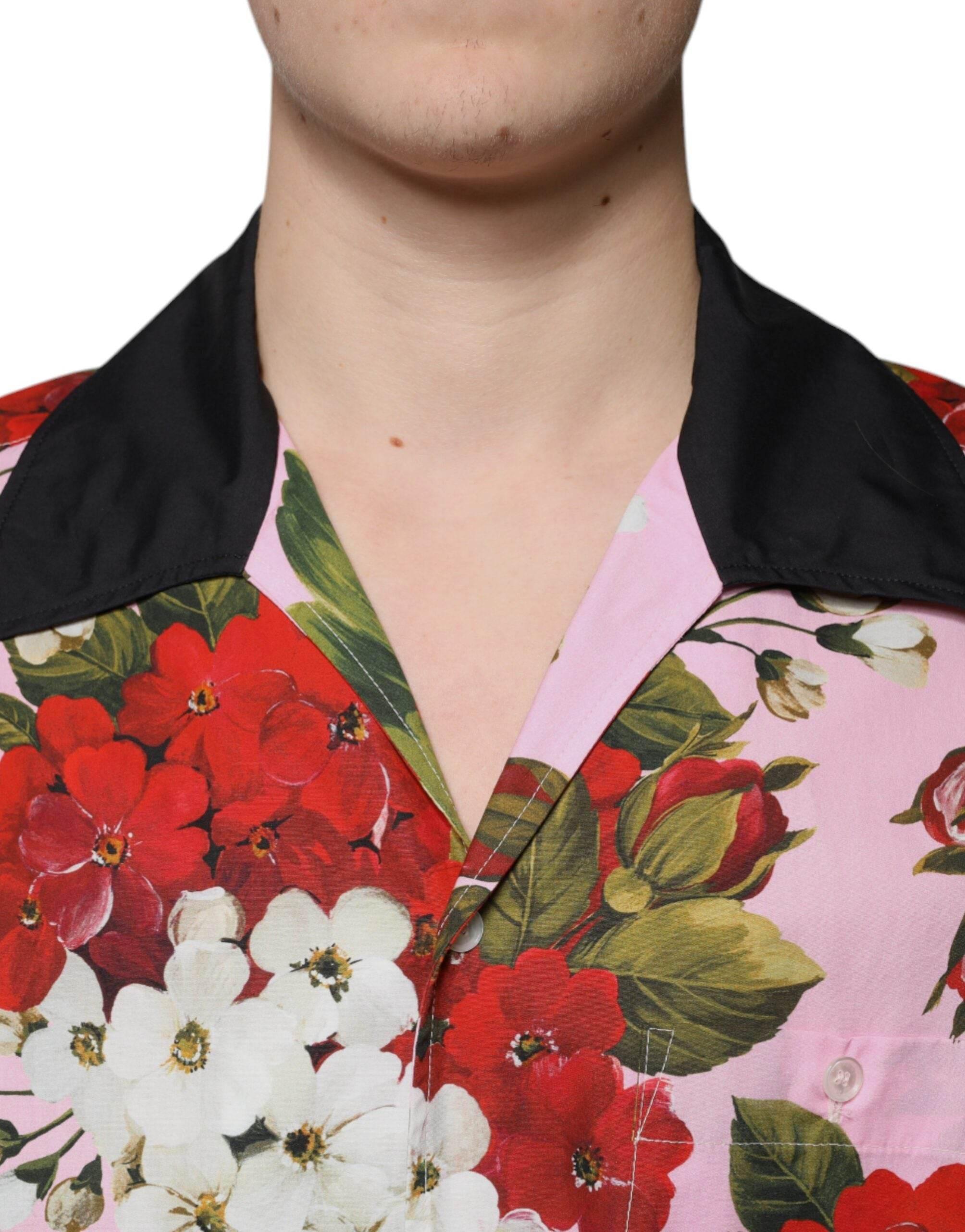Dolce & Gabbana Multicolor Floral Button Down Casual Shirt - Hilstor