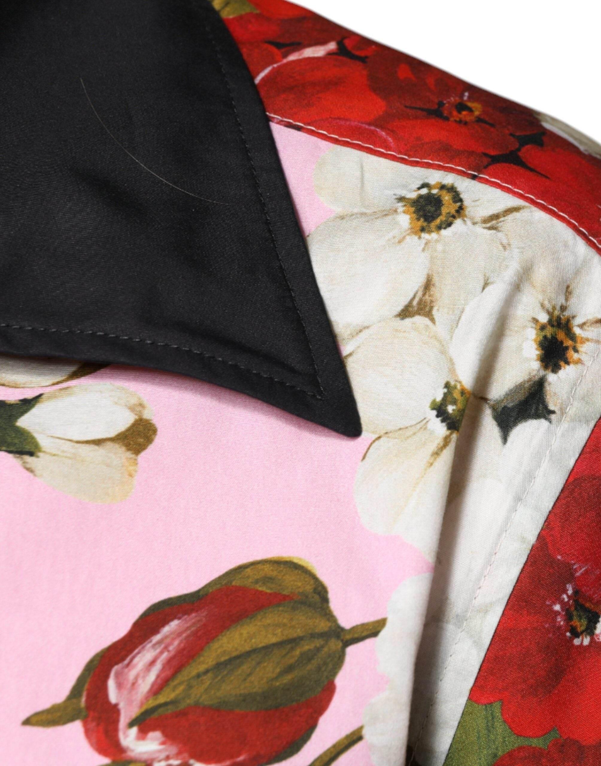 Dolce & Gabbana Multicolor Floral Button Down Casual Shirt - Hilstor