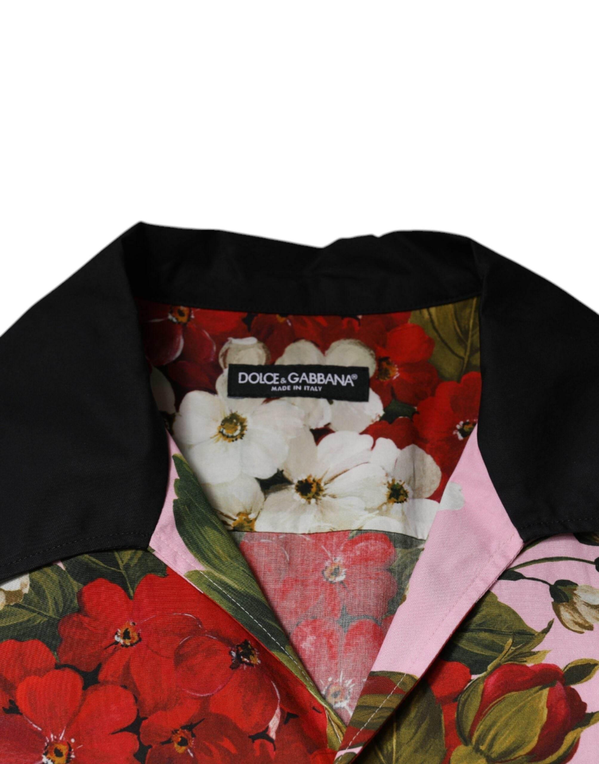 Dolce & Gabbana Multicolor Floral Button Down Casual Shirt - Hilstor