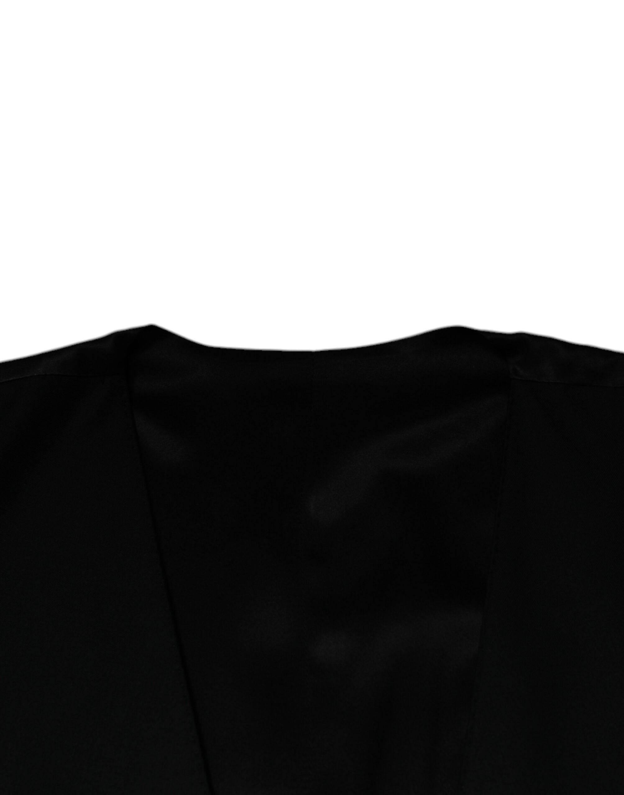 Dolce & Gabbana Black Wool Formal Dress Men Waistcoat Vest - Hilstor
