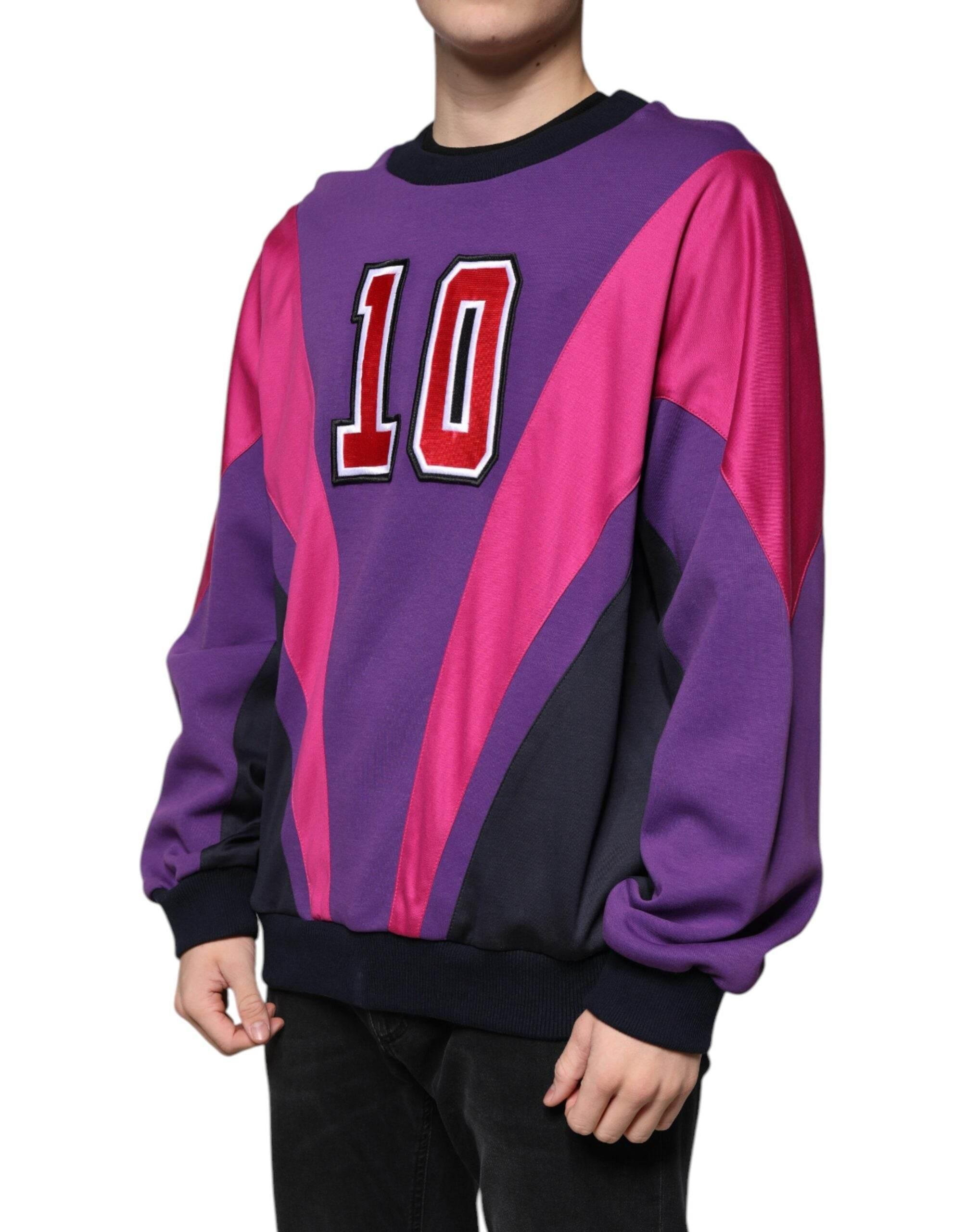 Dolce & Gabbana Multicolor Crew Neck Men Sweatshirt Sweater - Hilstor