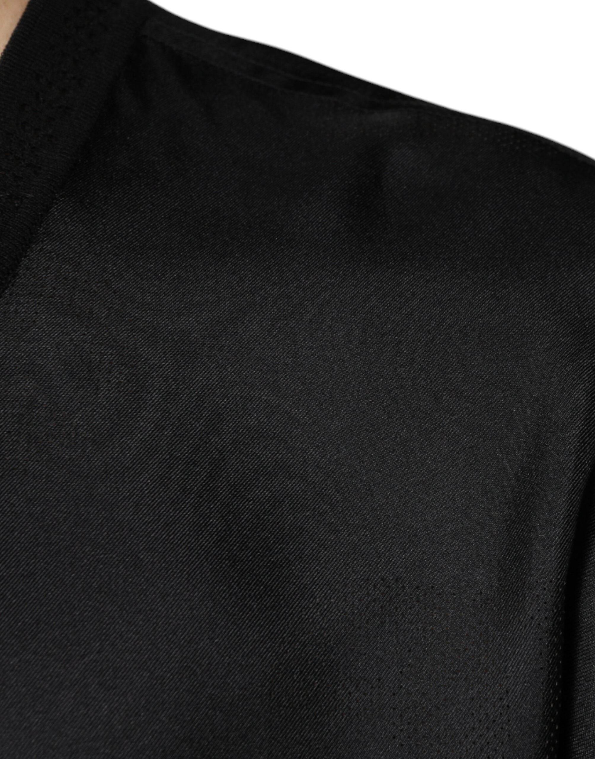 Dolce & Gabbana Black Cotton Square Neck Short Sleeve T-shirt - Hilstor