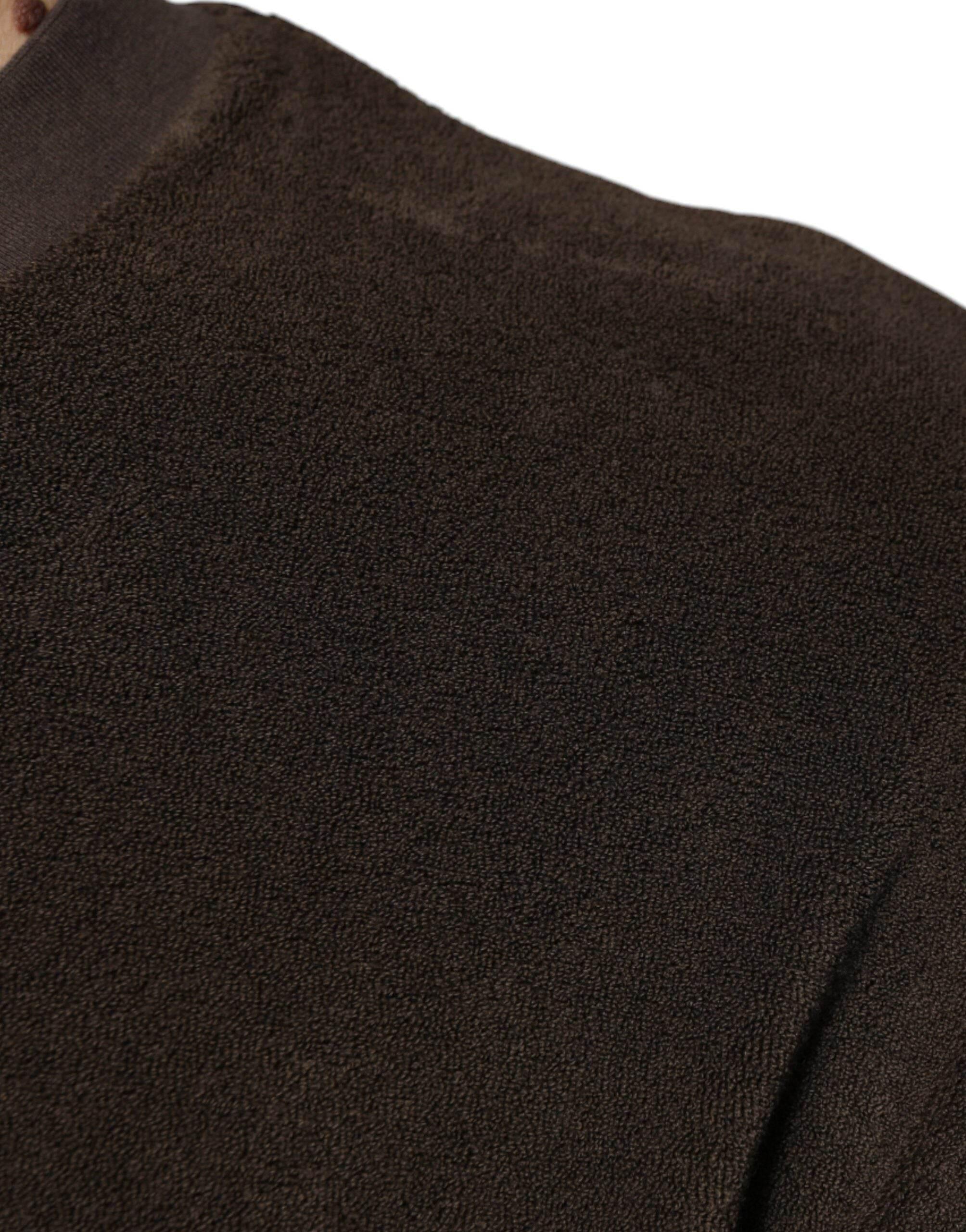 Dolce & Gabbana Brown Cotton Crew Neck Short Sleeves T-shirt - Hilstor