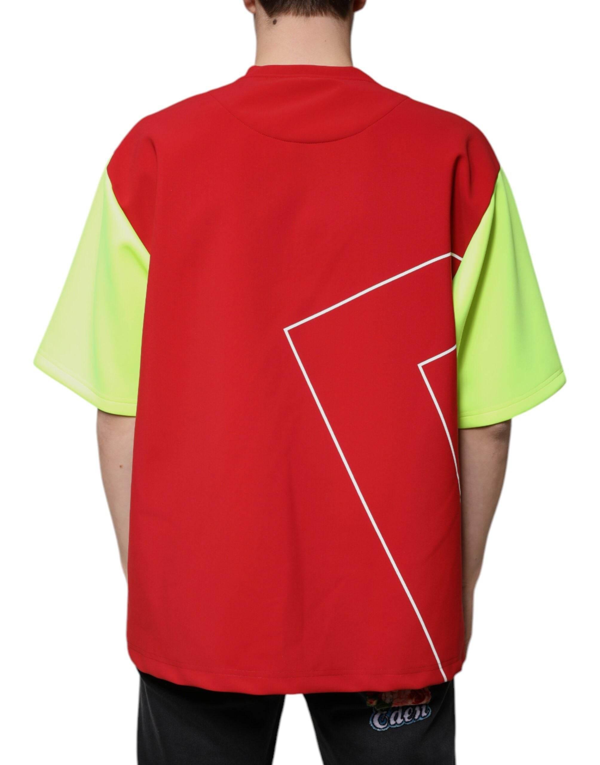 Dolce & Gabbana Multicolor Logo Cotton Men Crew Neck T-shirt - Hilstor