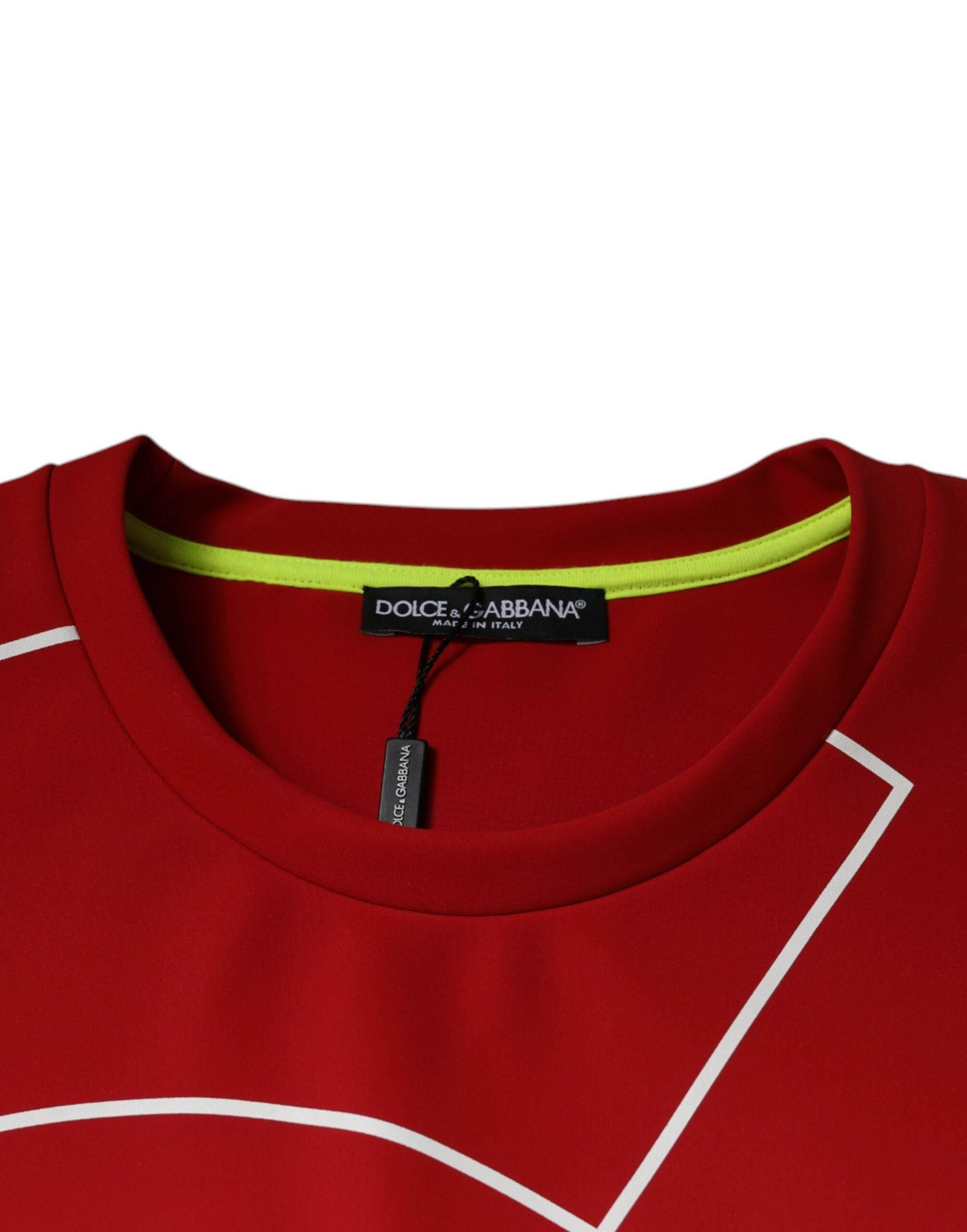 Dolce & Gabbana Multicolor Logo Cotton Men Crew Neck T-shirt - Hilstor